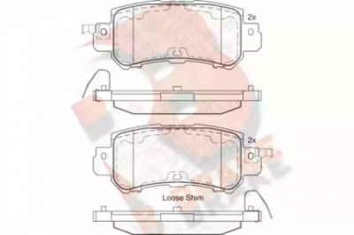 R BRAKE rb2056 -  Комплект тормозных колодок, дисковый тормоз